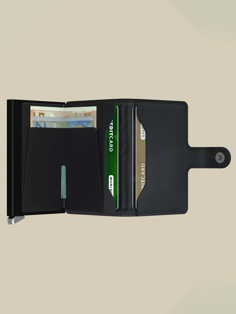 Emboss Lines Black Premium Miniwallet