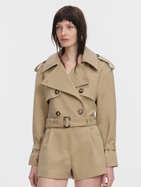 Beige Cotton Playsuit by SELF-PORTRAIT - View 3