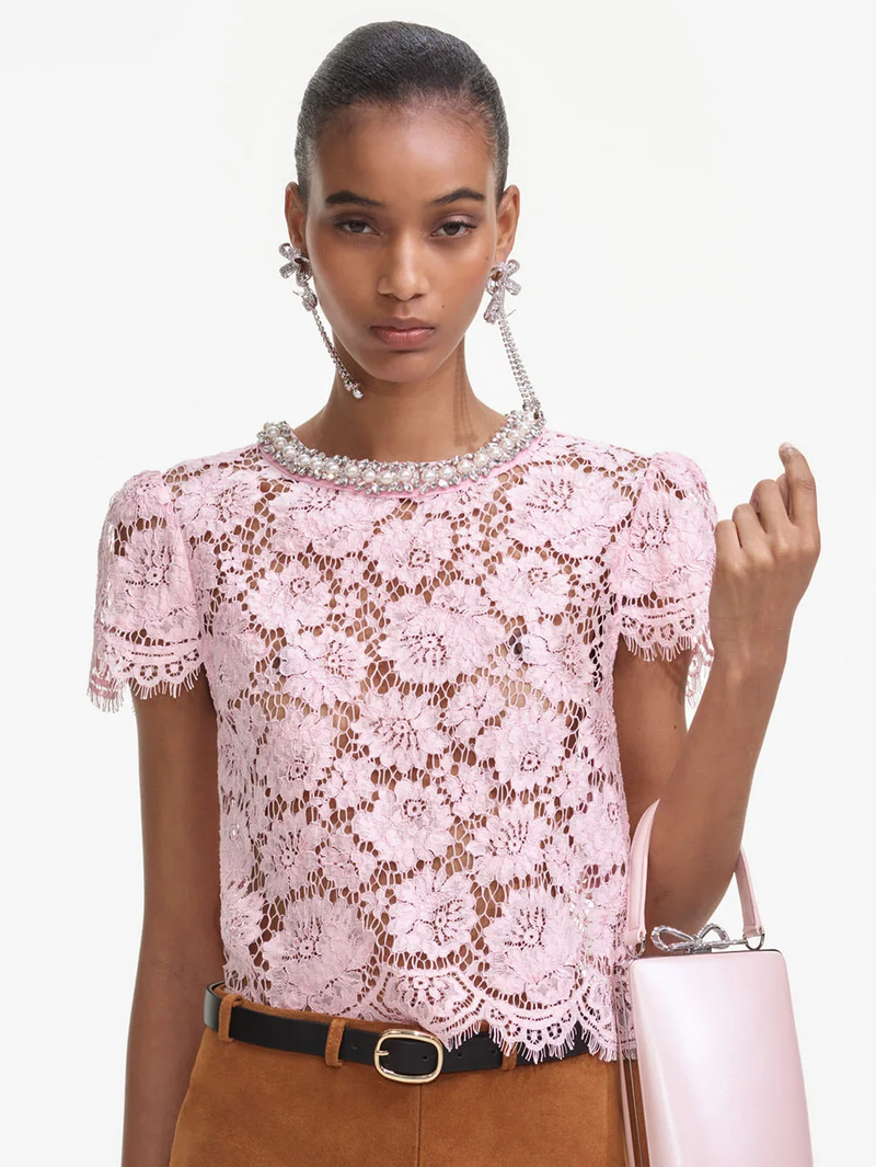 Pink Lace Top
