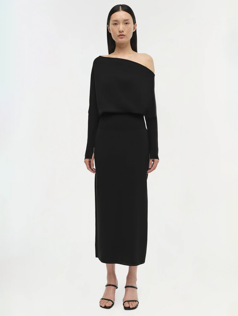 Janese Off Shoulder Knit Midi Dress