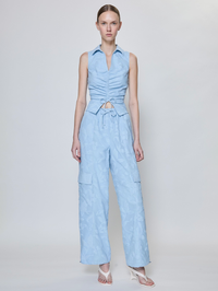 Arabella Jacquard Top in Sky by SIMKHAI - View 2