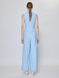 Arabella Jacquard Top in Sky by SIMKHAI - View 5