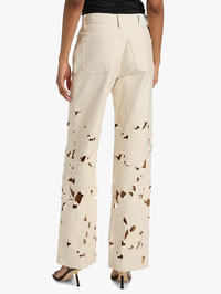 Betty Floral Cut Out Straight-Leg Jeans by SIMKHAI - View 2