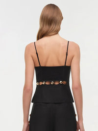 Cruz Studded Linen Cami by SIMKHAI - View 3