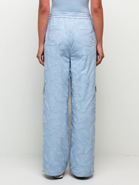 Georgiana Jacquard Cargo Pant in Sky by SIMKHAI - View 3