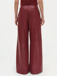 Kobie Wide-Leg Leather Pant by SIMKHAI - View 2