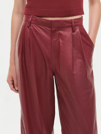 Kobie Wide-Leg Leather Pant by SIMKHAI - View 5