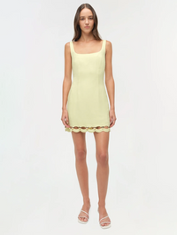 Lindley Studded Linen Midi Dress by SIMKHAI-CELADON LINEN-AMY Atelier