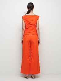 Maisel Draped Top in Lobster by SIMKHAI - View 2