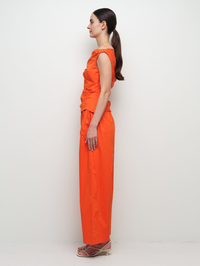 Maisel Draped Top in Lobster by SIMKHAI - View 3