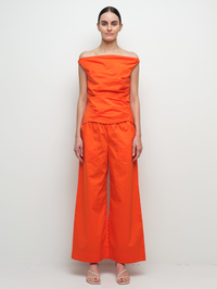 Maisel Draped Top in Lobster by SIMKHAI - View 4