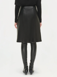 Raddix Leather Midi Skirt by SIMKHAI - View 3