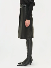 Raddix Leather Midi Skirt by SIMKHAI - View 5