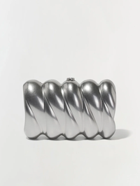 Reya Silver-Tone Metal Clutch by SIMKHAI-SILVER-AMY Atelier