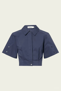 Sabrina Button Down Crop Top by SIMKHAI - View 5