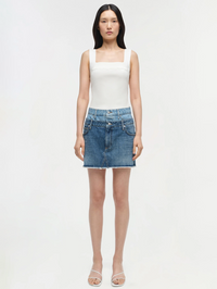 Salix Double Waistband Miniskirt by SIMKHAI - View 5