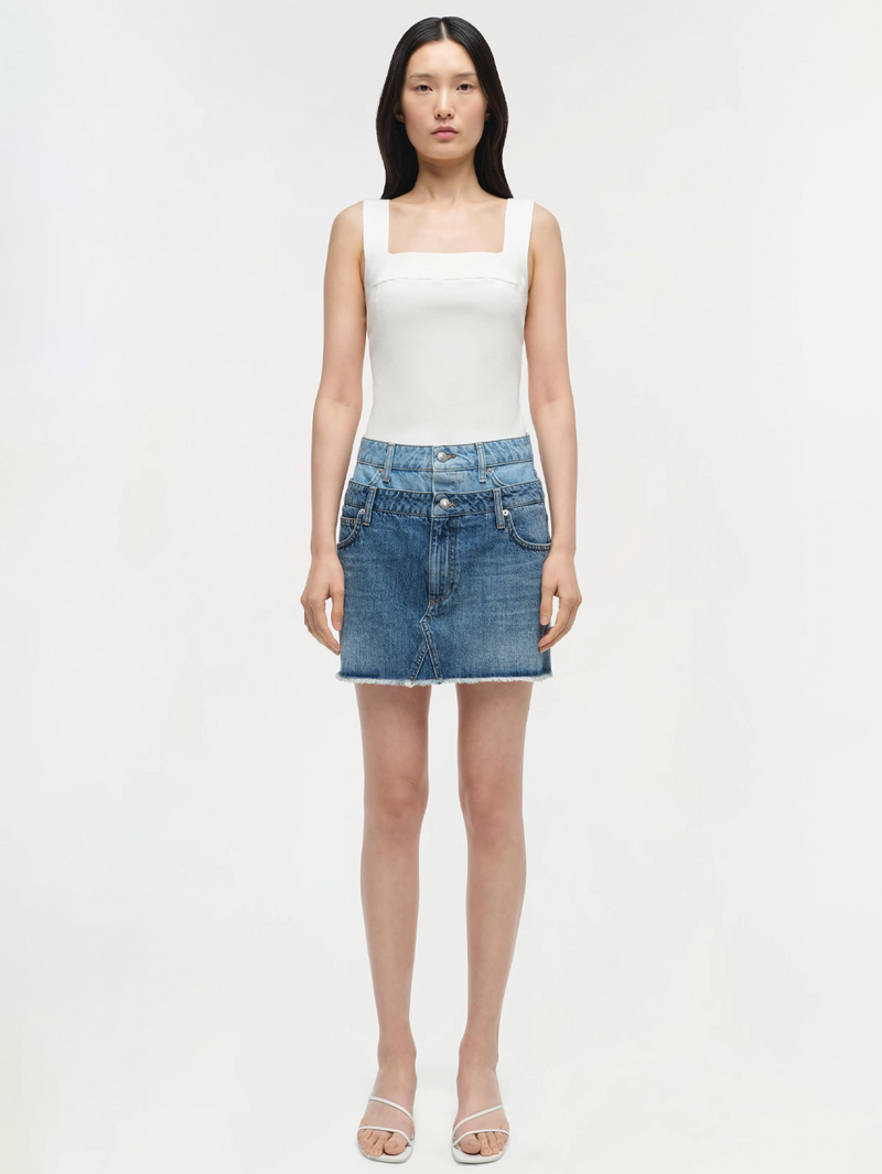Salix Double Waistband Miniskirt
