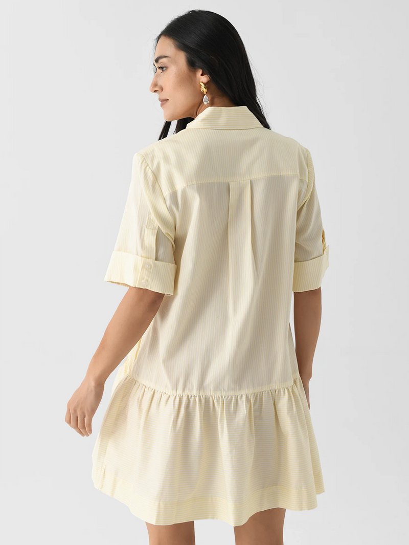 Cris Short Sleeve Cotton Mini Dress