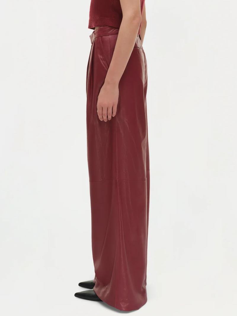 Kobie Wide Leg Leather Pant