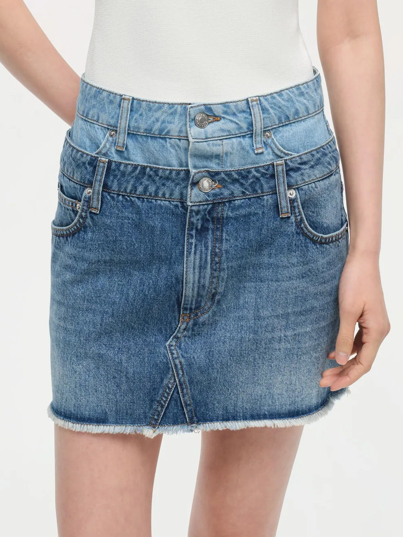 Salix Double Waistband Miniskirt