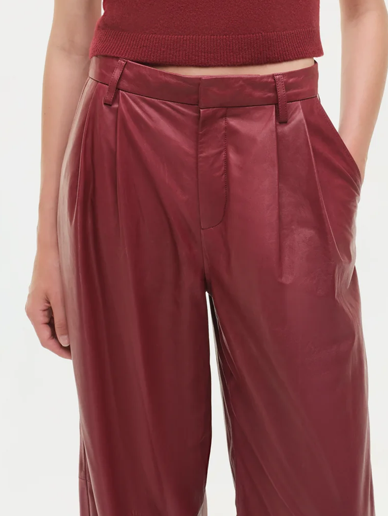 Kobie Wide Leg Leather Pant