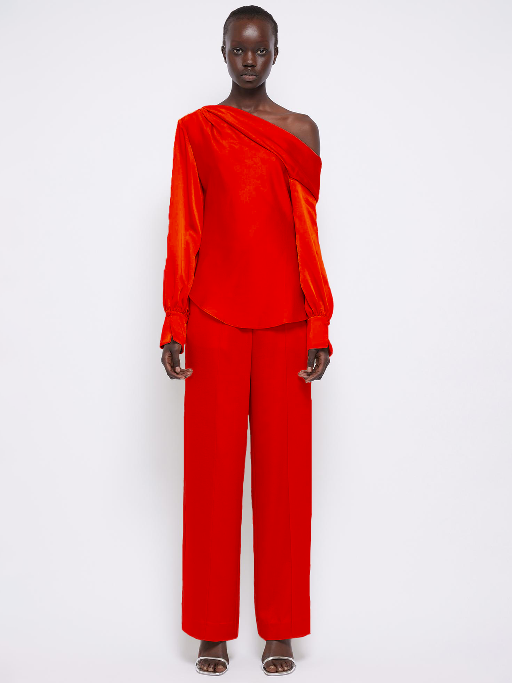 Kyra Wide Leg Pant in Flame