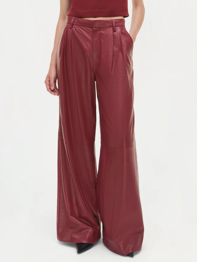 Kobie Wide Leg Leather Pant