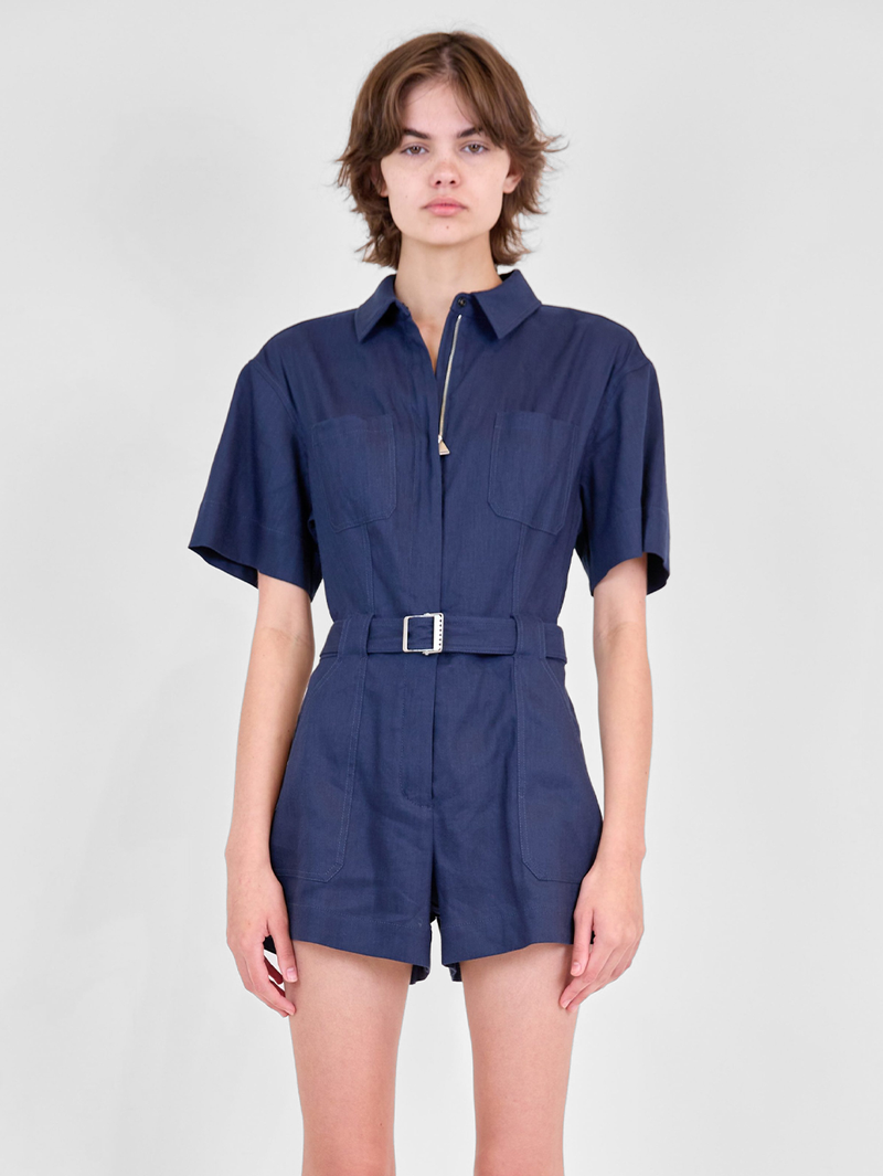 Aspen Linen Poplin Romper