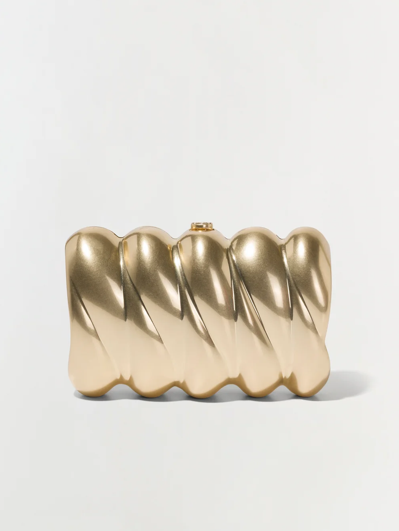 Reya Gold-Tone Metal Clutch