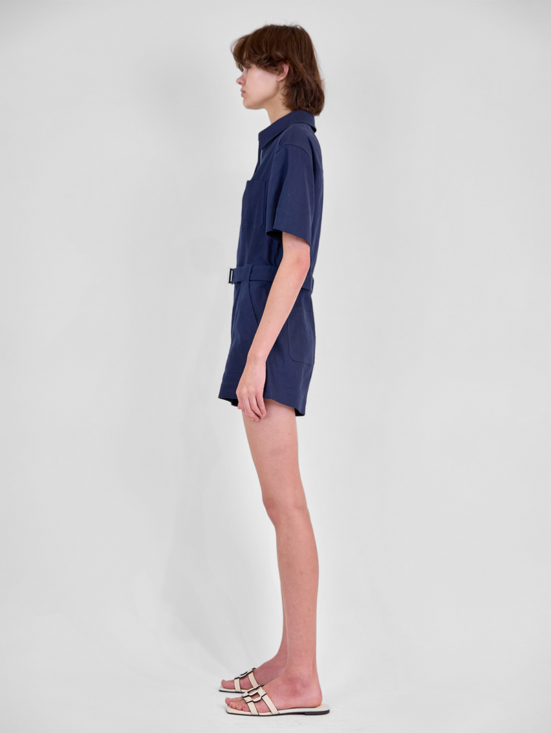 Aspen Linen Poplin Romper