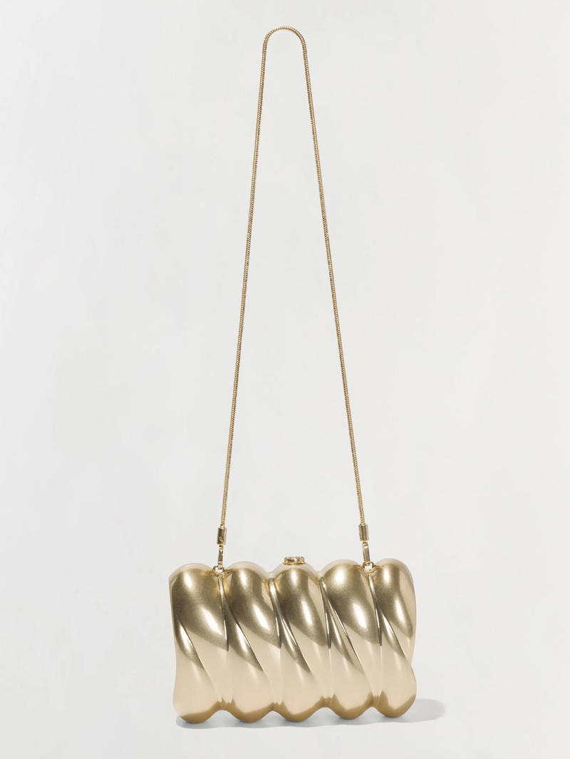Reya Gold-Tone Metal Clutch