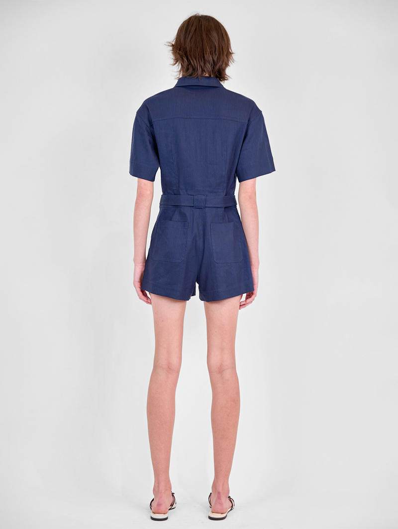 Aspen Linen Poplin Romper