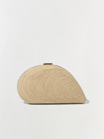 Bridget Raffia Oyster Shell Clutch