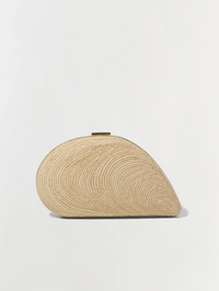 Bridget Raffia Oyster Shell Clutch