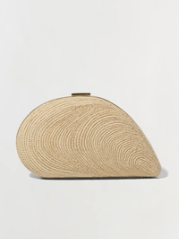 Bridget Raffia Oyster Shell Clutch