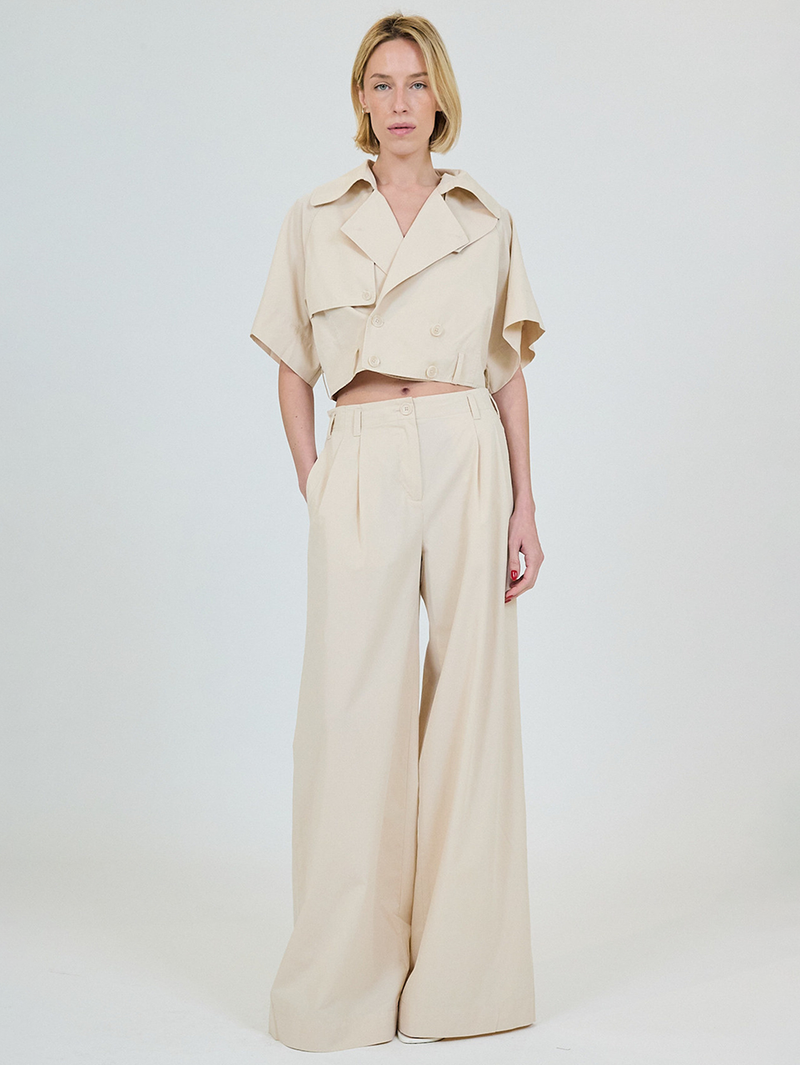 Axel Linen Top in Sand