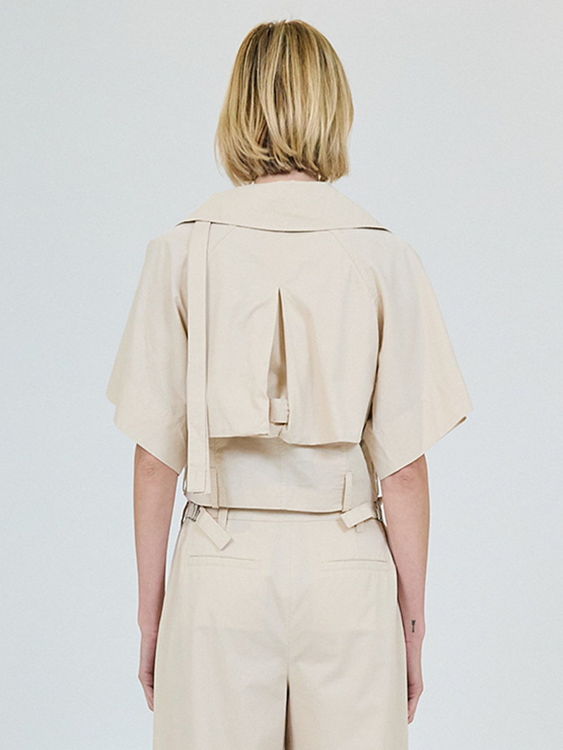 Axel Linen Top in Sand