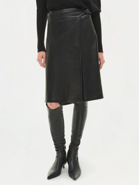 Raddix Leather Midi Skirt