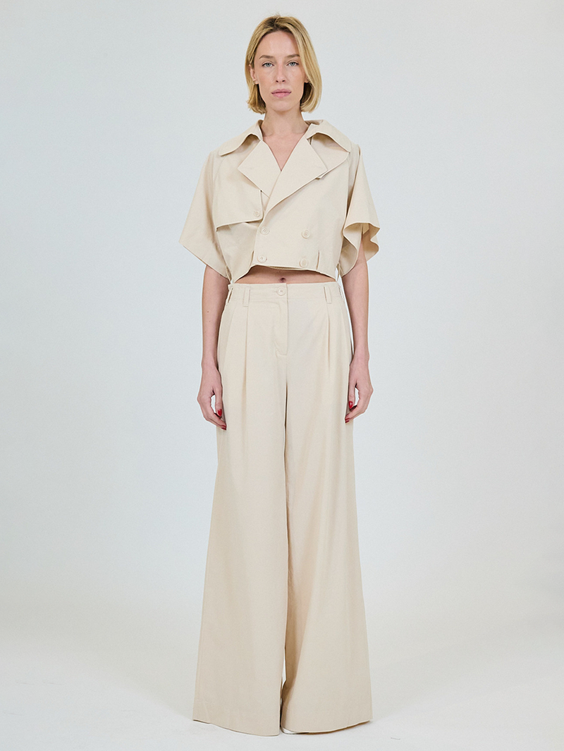 Axel Linen Top in Sand