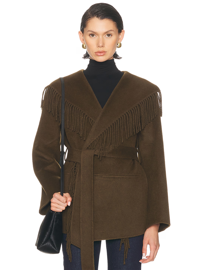 Rowen Fringe Jacket in Alligator
