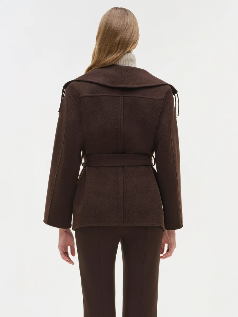Rowen Fringe Jacket in Chocolate