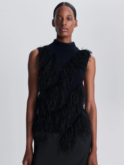 Elinor Sleeveless Top in Black