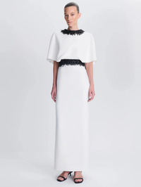 Vantrel Short Sleeve Gown in Ivory