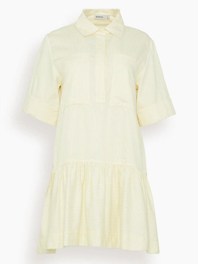 Cris Short Sleeve Cotton Mini Dress