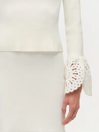 Elyse Embroidered Knit Top