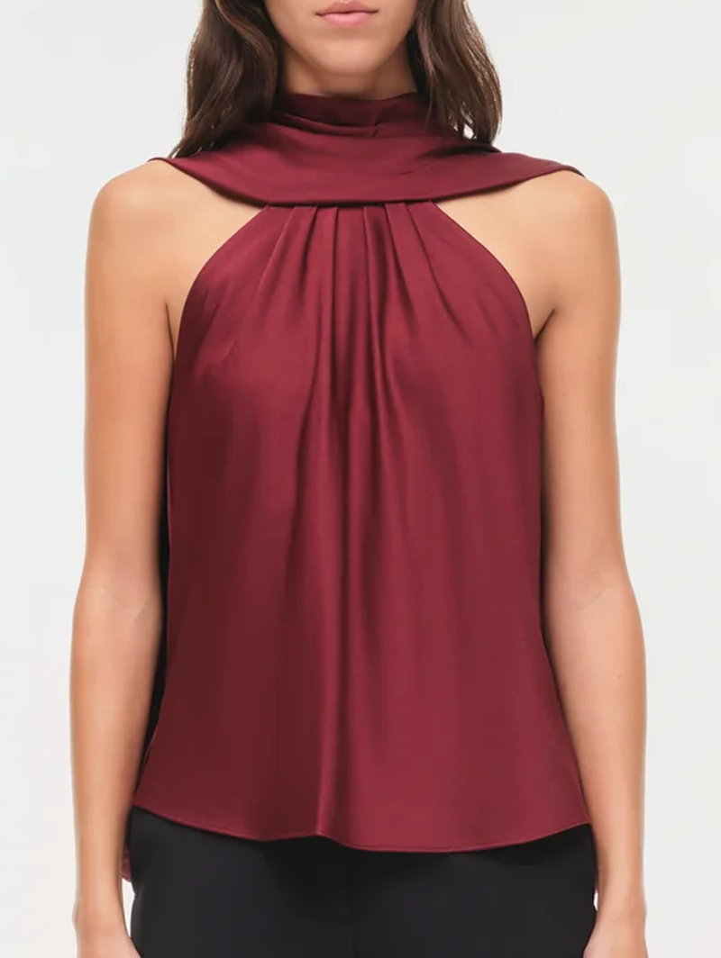 Scarlett Satin Cape Top