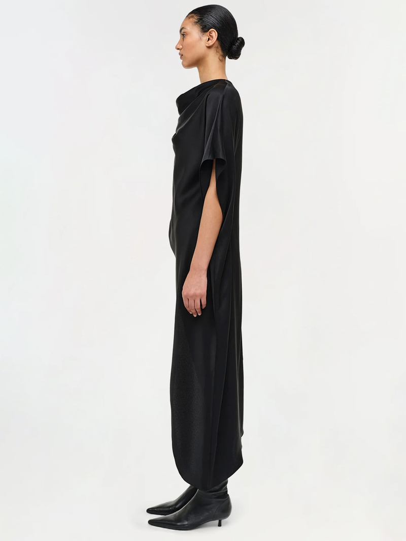 Sadia Satin Mini Cape Dress