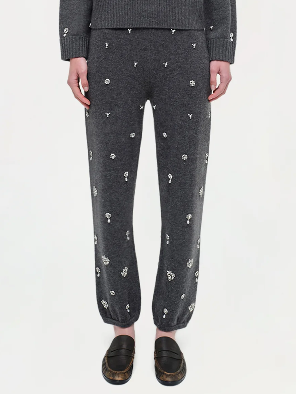 Kandace Embellished Cashmere Jogger