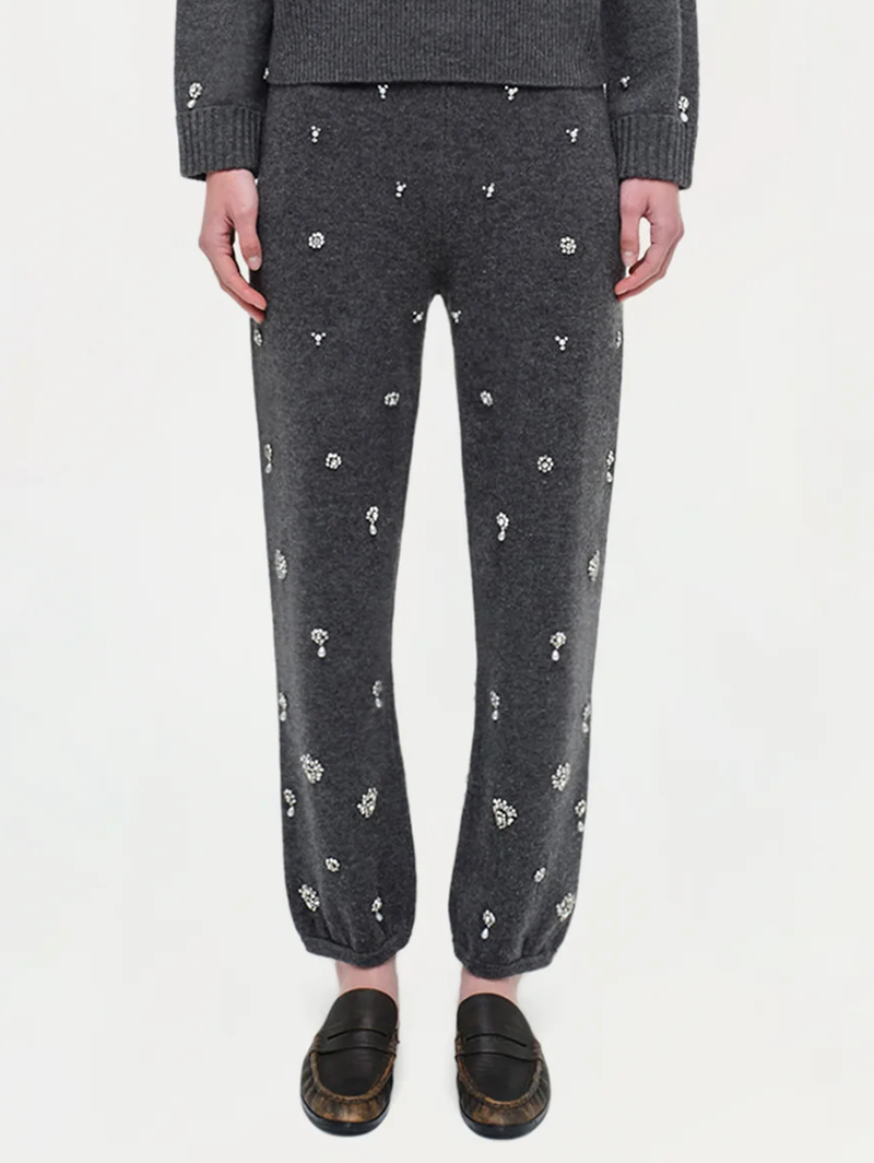 Kandace Embellished Cashmere Jogger