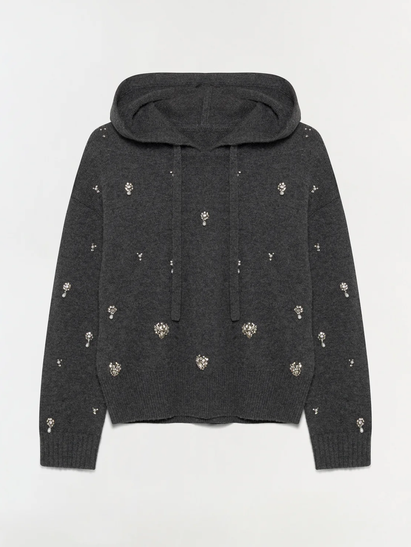Karmen Embellished Cashmere Hoodie